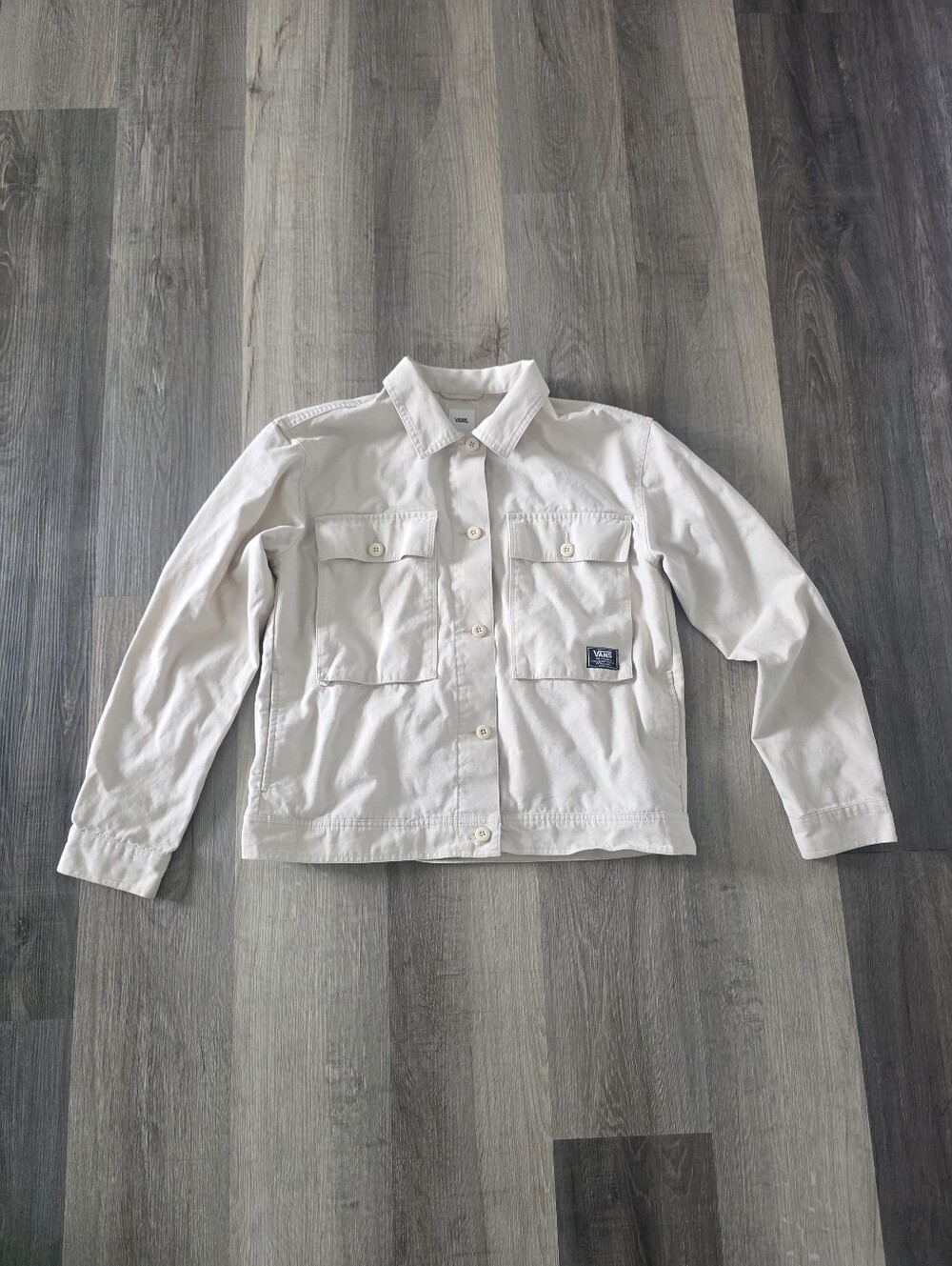 Vans W9men's Light Cream Work-Style Jacket Size L